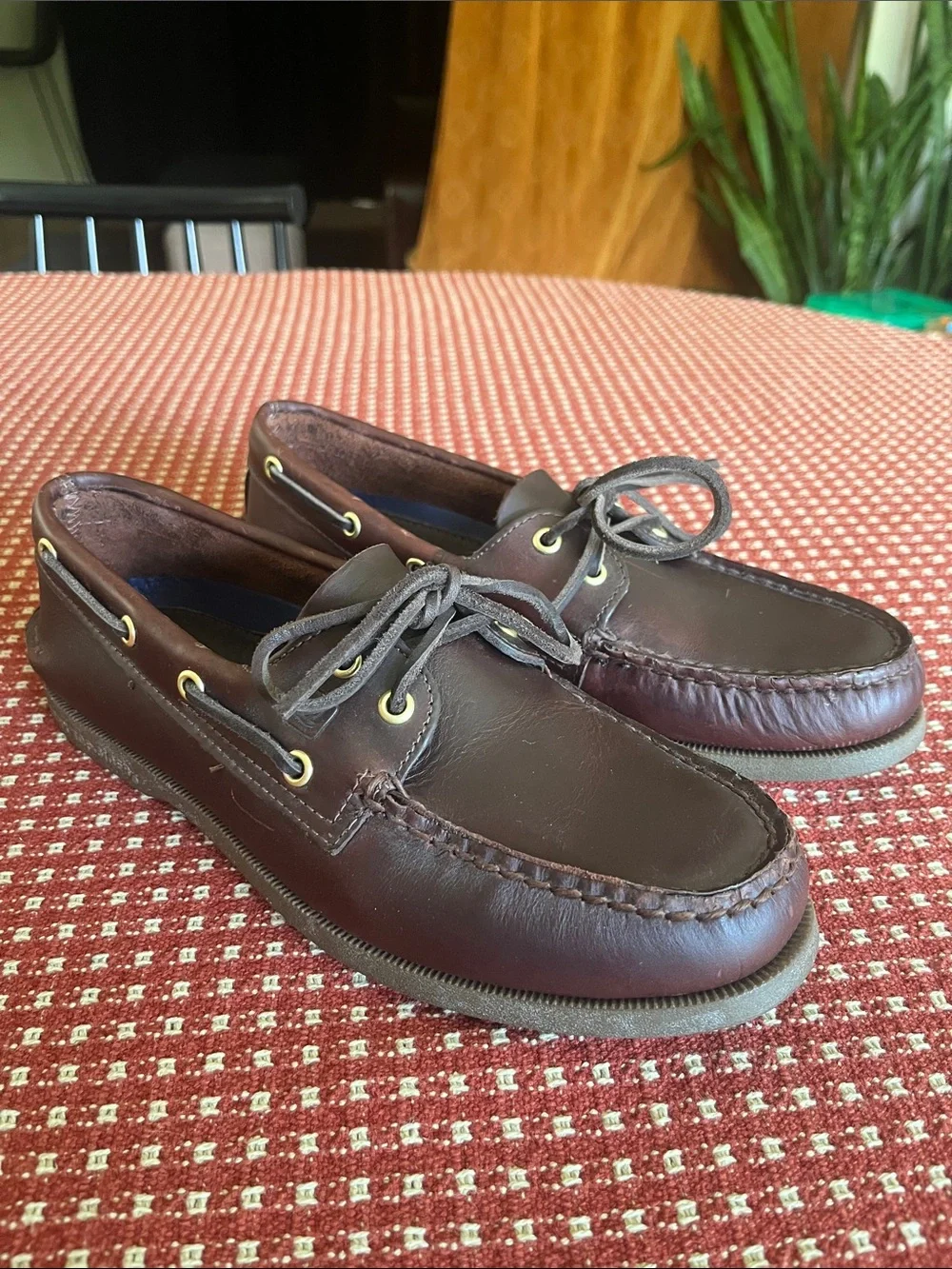 Men’s Sperry Topsider Brown Leather Boat Shoes